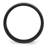 Titanium Unisex Greek Key Wedding Band with Black IP Finish